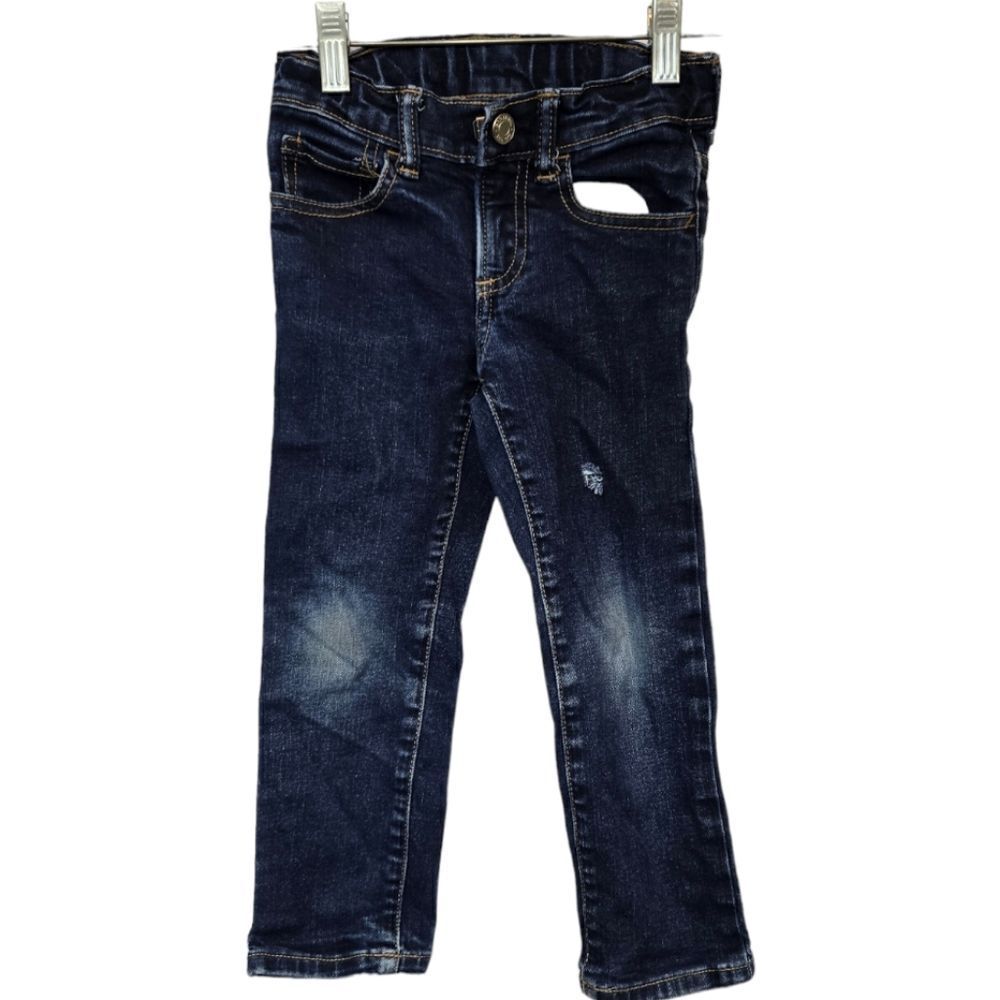 GAP Little Boys Blue Jeans 4 Straight Fit Denim Adjustable Waist Toddler Pants